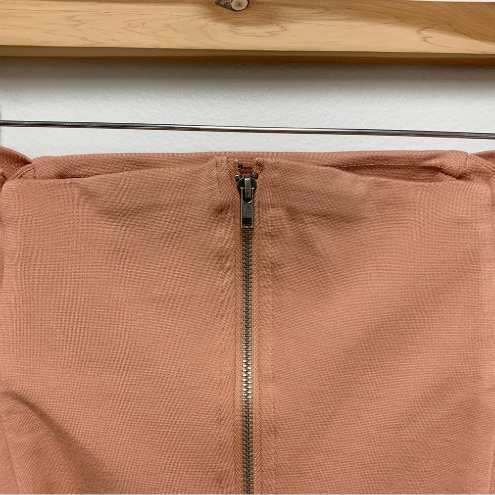 Anthropologie Deletta Off the Shoulder Top Size Small Peachy Rose Ponte‎ Knit - Picture 9 of 11